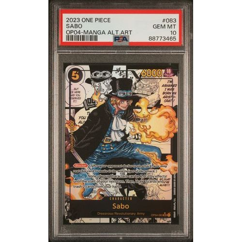 PSA 10 Sabo Manga Alternate Art OP04